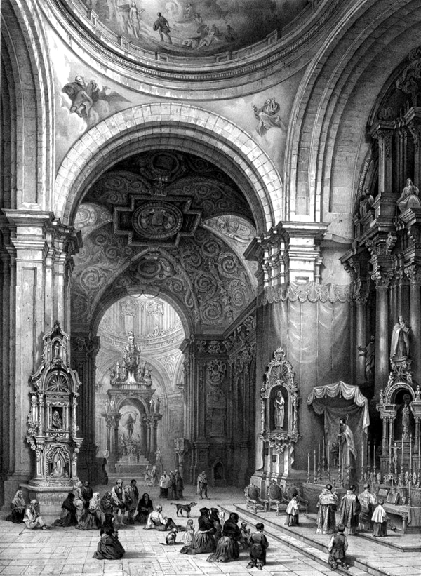 Interior de la capilla de San Isidro antes de 1936
