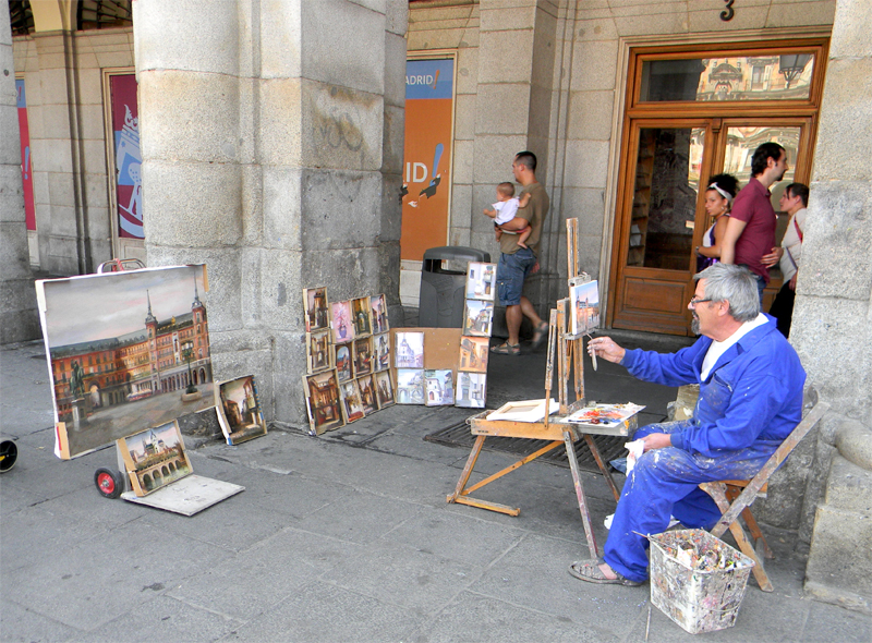 Pintor en la Plaza Mayor