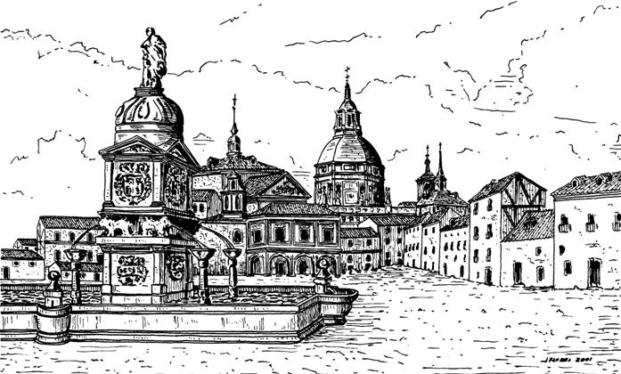 Antigua plaza de la Cebada en el siglo XVII