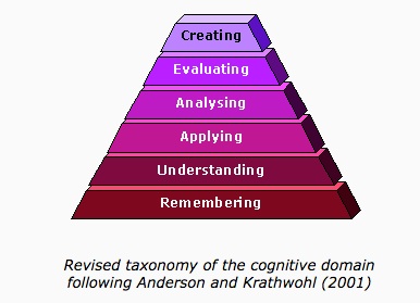 Figure 2.3.3 Cognitive domain Image: © Atherton J S (2013) CC-NC-ND