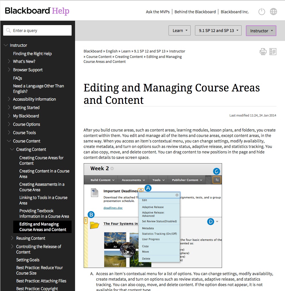 Figure 11.7 Learn the various functions of your tools  Image: © Blackboard Inc