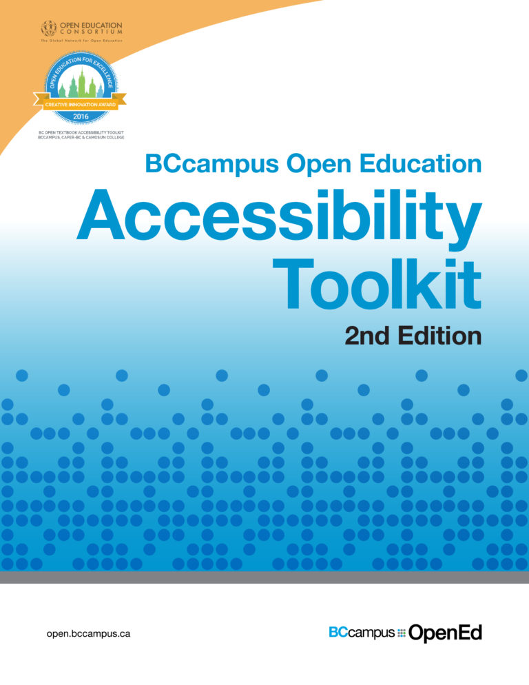 Cover image for BCampus Open Education Accessibility Toolkit