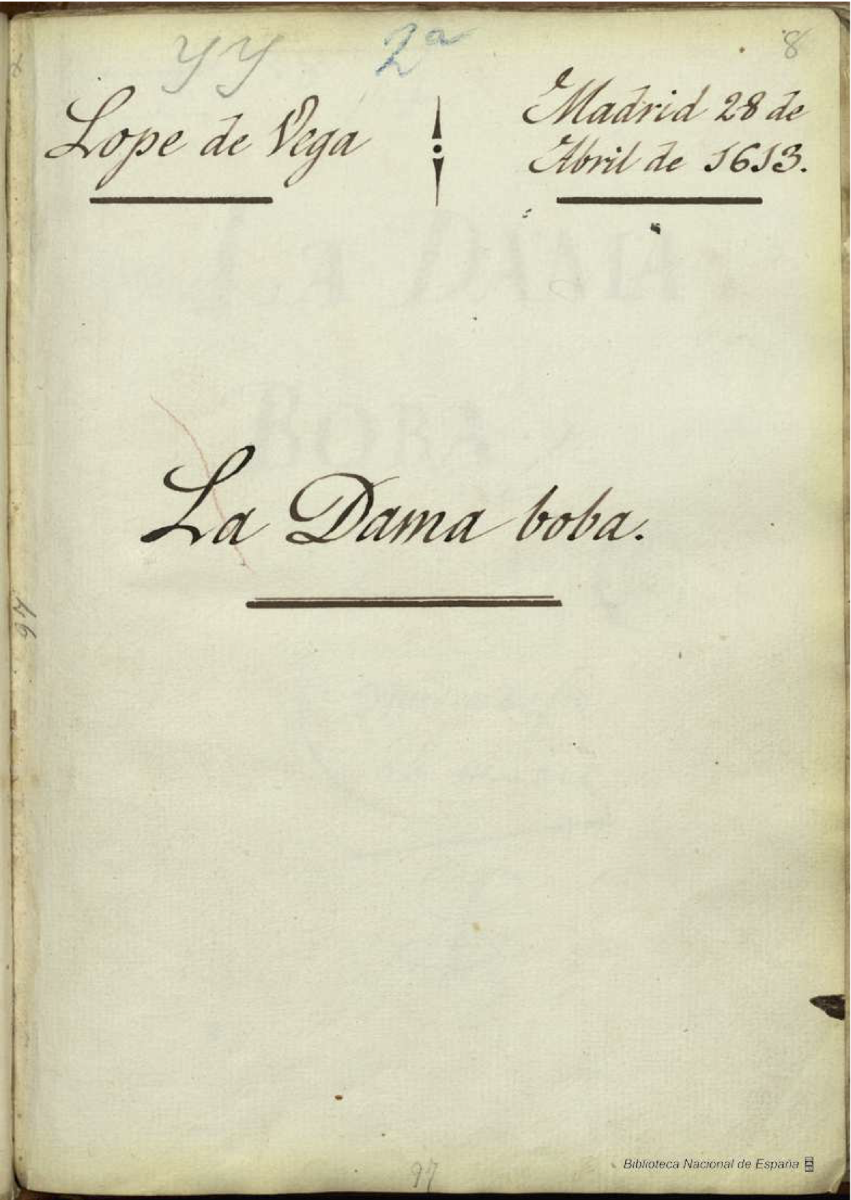 Cover image for La dama boba