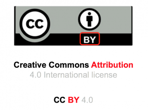 A CC BY licence is a creative commons attribution licence.