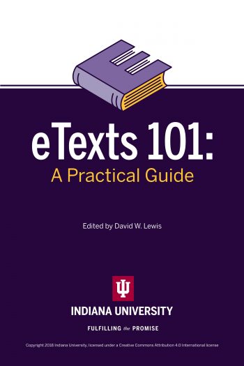 Cover image for eTexts 101: A Practical Guide