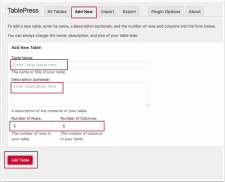 TablePress – Pressbooks 101